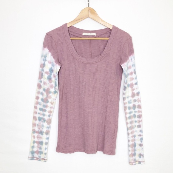 Free People We The Free Big Sur tie-dye, long sleeve ribbed top - Picture 10 of 13